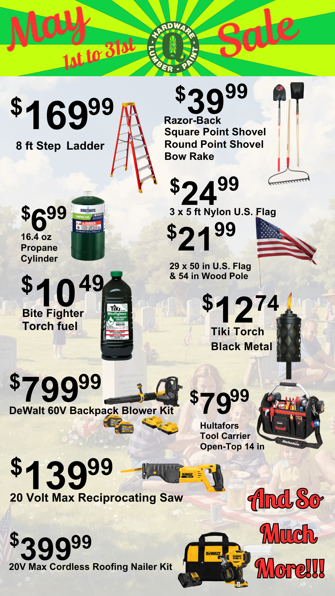 items on sale in may